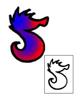 Seahorse Tattoo Specific Body Parts tattoo | VVF-01731