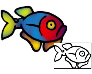 Fish Tattoo Marine Life tattoo | VVF-01739