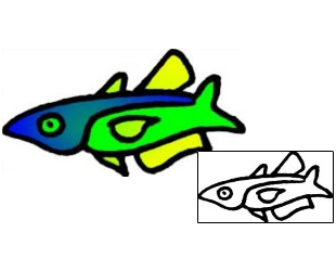 Fish Tattoo Marine Life tattoo | VVF-01741