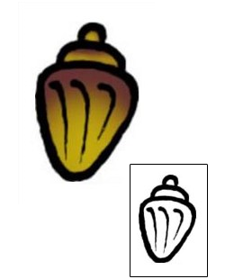 Seashell Tattoo Specific Body Parts tattoo | VVF-01743