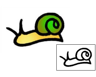 Snail Tattoo Specific Body Parts tattoo | VVF-01758