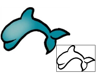 Dolphin Tattoo Marine Life tattoo | VVF-01761