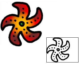 Starfish Tattoo Specific Body Parts tattoo | VVF-01762