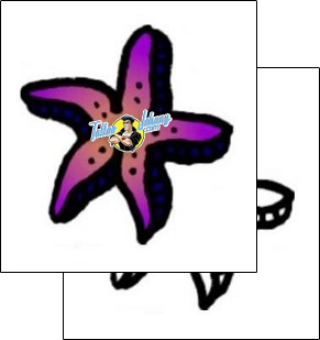 Sea Creature Tattoo marine-life-starfish-tattoos-vivi-vvf-01775