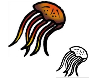 Jellyfish Tattoo Specific Body Parts tattoo | VVF-01776