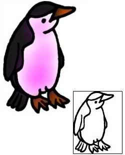 Marine Life Tattoo Pink Belly Penguin Tattoo