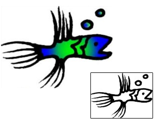Sea Creature Tattoo Marine Life tattoo | VVF-01792