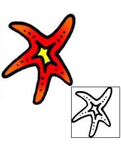 Starfish Tattoo Specific Body Parts tattoo | VVF-01812