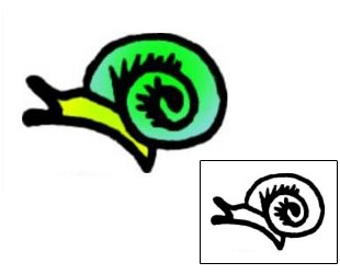 Snail Tattoo Specific Body Parts tattoo | VVF-01819