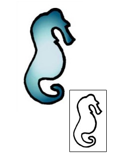 Seahorse Tattoo Specific Body Parts tattoo | VVF-01843