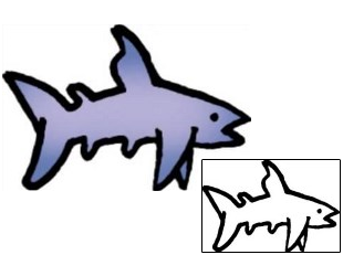 Shark Tattoo Specific Body Parts tattoo | VVF-01857