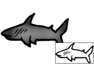 Shark Tattoo Specific Body Parts tattoo | VVF-01862