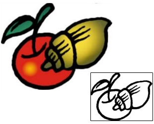 Food Tattoo Specific Body Parts tattoo | VVF-01916