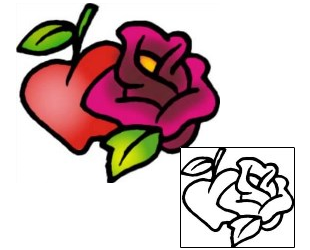 Rose Tattoo Plant Life tattoo | VVF-02007