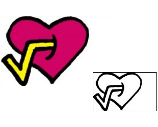 Heart Tattoo For Women tattoo | VVF-02086