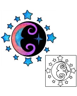 Moon Tattoo Astronomy tattoo | VVF-02318