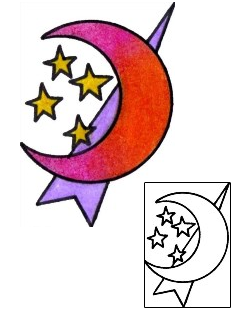 Moon Tattoo Astronomy tattoo | VVF-02371