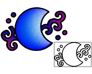 Moon Tattoo Astronomy tattoo | VVF-02413