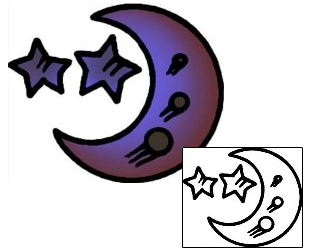 Moon Tattoo Astronomy tattoo | VVF-02431