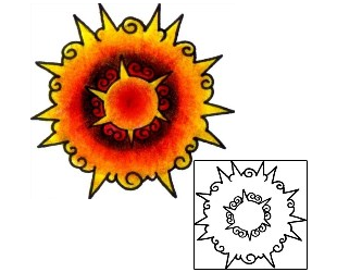 Sun Tattoo Astronomy tattoo | VVF-02477