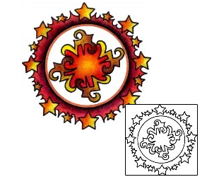 Sun Tattoo Astronomy tattoo | VVF-02481