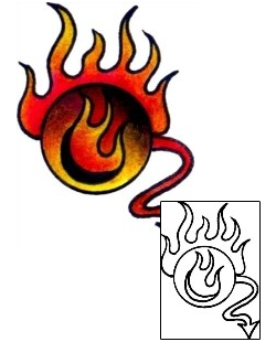 Fire – Flames Tattoo Astronomy tattoo | VVF-02506