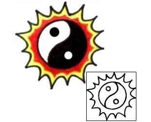 Yin Yang Tattoo Astronomy tattoo | VVF-02512