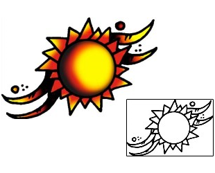 Sun Tattoo Astronomy tattoo | VVF-02538