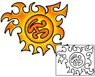 Sun Tattoo Tattoo Styles tattoo | VVF-02541