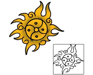 Sun Tattoo Tattoo Styles tattoo | VVF-02564