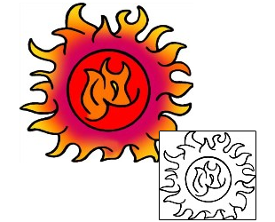 Sun Tattoo Astronomy tattoo | VVF-02567