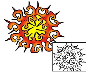 Sun Tattoo Tattoo Styles tattoo | VVF-02578