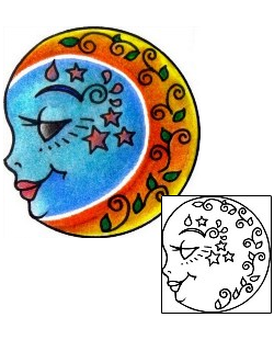 Moon Tattoo Astronomy tattoo | VVF-02587