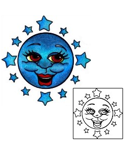 Moon Tattoo Astronomy tattoo | VVF-02606