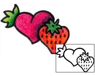 Strawberry Tattoo For Women tattoo | VVF-02624