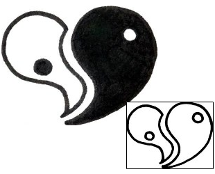 Yin Yang Tattoo Miscellaneous tattoo | VVF-02637