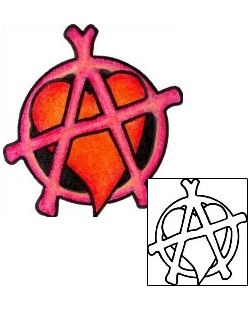 Picture of Anarchy Heart Tattoo