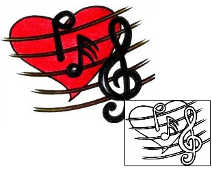 Music Tattoo Miscellaneous tattoo | VVF-02698