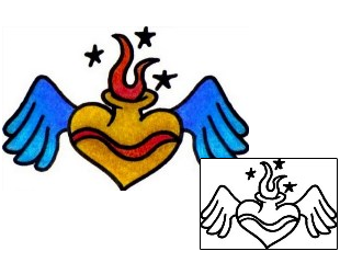 Sacred Heart Tattoo Religious & Spiritual tattoo | VVF-02730