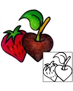 Strawberry Tattoo For Women tattoo | VVF-02870