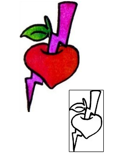 Picture of Lightning Heart Cherry Tattoo 