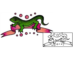 Lizard Tattoo Reptiles & Amphibians tattoo | VVF-03015