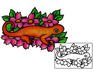 Lizard Tattoo Reptiles & Amphibians tattoo | VVF-03025
