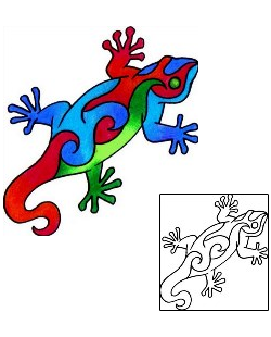 Gecko Tattoo Reptiles & Amphibians tattoo | VVF-03041