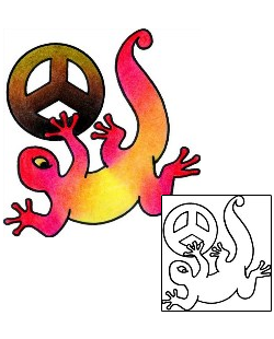 Peace Symbol Tattoo Reptiles & Amphibians tattoo | VVF-03050
