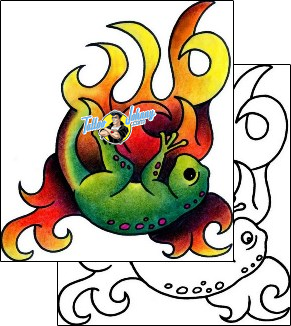 Fire – Flames Tattoo reptiles-and-amphibians-gecko-tattoos-vivi-vvf-03067