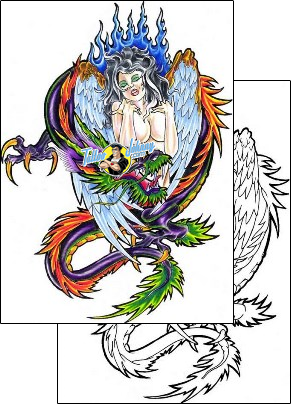 Woman Tattoo fantasy-dragon-tattoos-will-harper-whf-00004