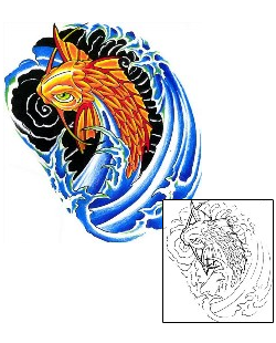 Asian Tattoo Marine Life tattoo | WHF-00057