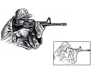 Gun Tattoo WHF-00090