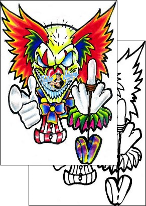 Scary Tattoo fantasy-clown-tattoos-will-harper-whf-00092